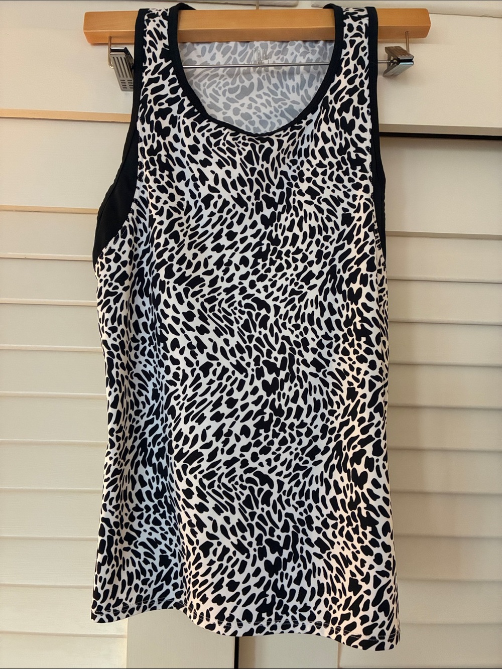 Tail Active Sport Black and White Spotted Tank Top